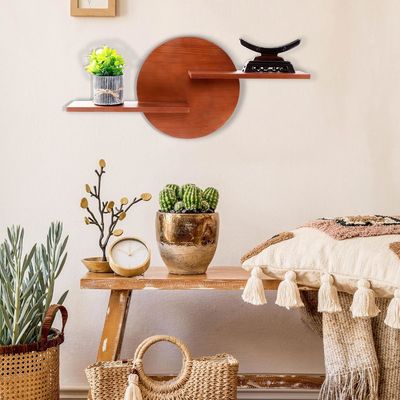 Étagère non pliable Affichage décoratif rond Monture murale Étagère suspendue Étagères en grande quantité