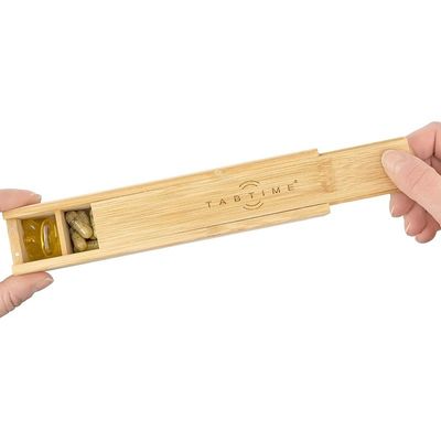 Organiseur de comprimés en bois personnalisé 7 jours pour les vitamines et les suppléments