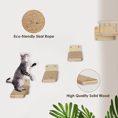 Couleur tache Monté sur le mur Étagères et perchoirs pour chats Design en bois durable Monté sur le mur
