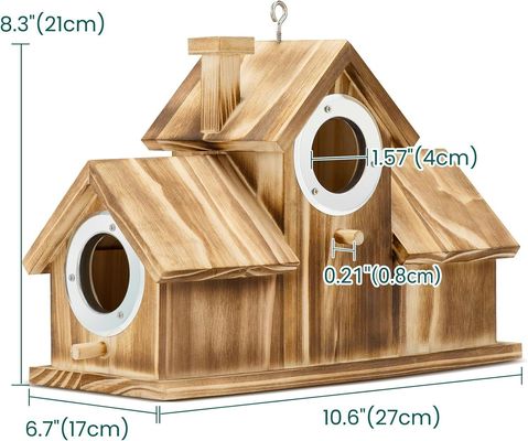 Logo Personnalisé Logo Acceptable Maison d'oiseaux en bois naturel pour le jardin