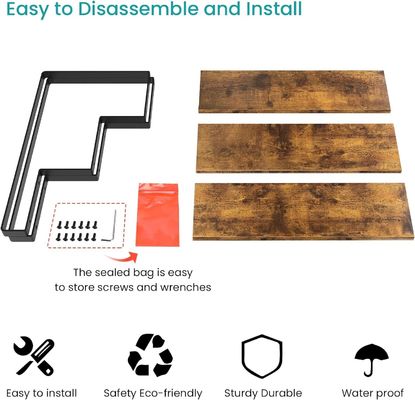 Étagère d'affichage à 3 étapes en bois pour toute saison