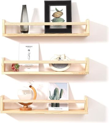 Coloris personnalisés Porte-serviettes en bois massif étagères étagère en bois pour les décorations de livres