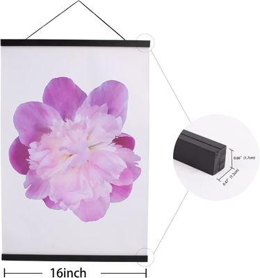 Logo personnalisé Acceptable en bois A4 6X24 16X22 16X20 Cadre d'affiche à accrochage large de 16 pouces