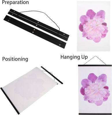 Logo personnalisé Acceptable en bois A4 6X24 16X22 16X20 Cadre d'affiche à accrochage large de 16 pouces