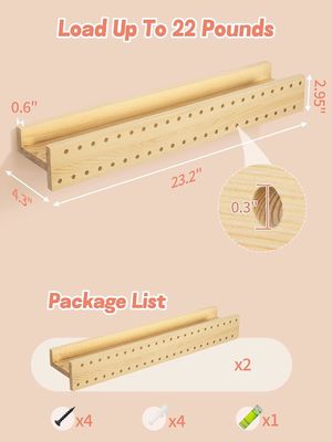 Étagère murale en bois naturel bricolage Étagères murales modernes
