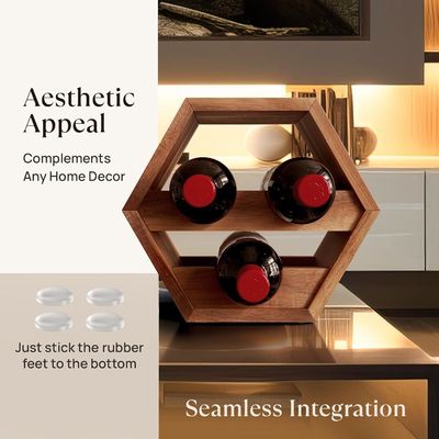 3 bouteilles de vin d' acacia porte-bouteille de vin élégant stockage à domicile commande personnalisée acceptée