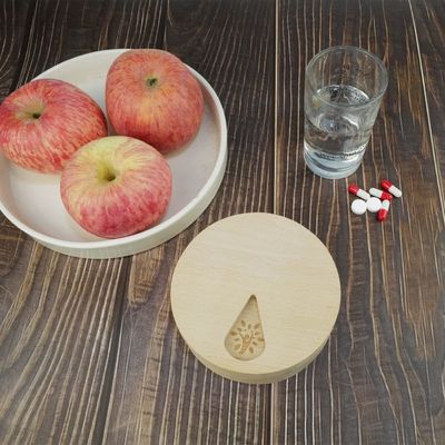 Porte-pilule personnalisable pour 7 jours Organiseur de pilules hebdomadaires en bois pour les médicaments et les vitamines