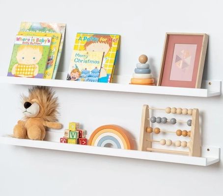 Meubles de salon 2 pièces étagères flottantes en bois massif pour affichage minimaliste