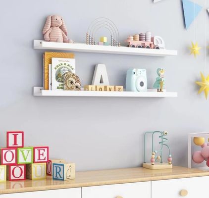 Meubles de salon 2 pièces étagères flottantes en bois massif pour affichage minimaliste