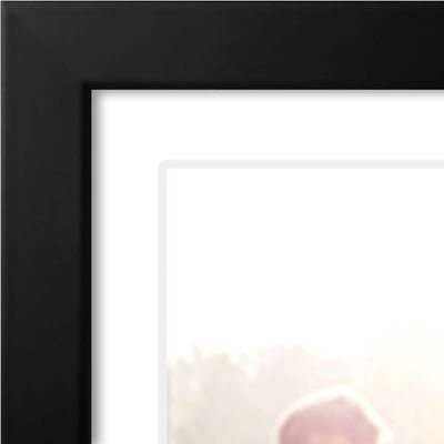 8X24 4X6 Cadre photo en bois noir avec un logo personnalisé en verre résistant aux fissures