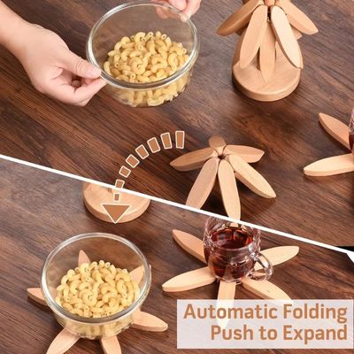 Montre de bois de hêtre imprimé à écran de soie pour les plats chauds