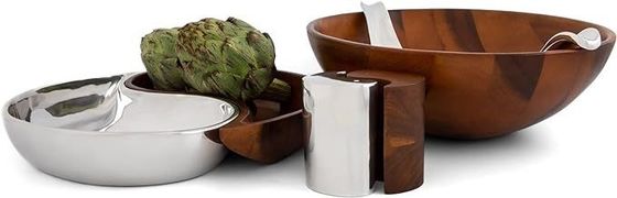 Un ensemble de 13 pouces de bois d' acacia et de métal en alliage de fromage parfait pour le divertissement à la maison