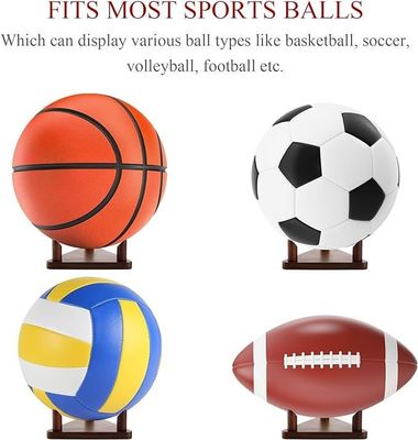 Display de ballon en bois massif personnalisé Stand pour le football Basketball Volley-ball