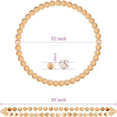 Hoop d'exercice en bois naturel pondéré fait à la main 8.4 x 8.4 x 4.1cm