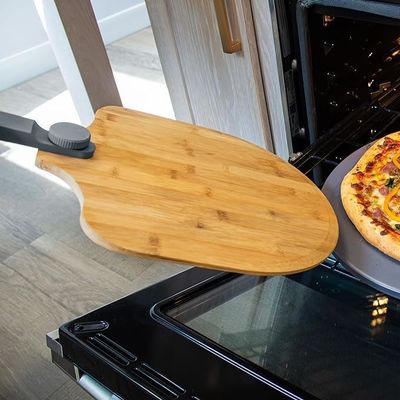 Taille personnalisée de 14 x 16 pouces en bambou fait maison Paddle pliable Pizza peel toute saison