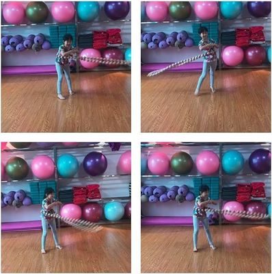 Hoop d'exercice en bois naturel pondéré fait à la main 8.4 x 8.4 x 4.1cm