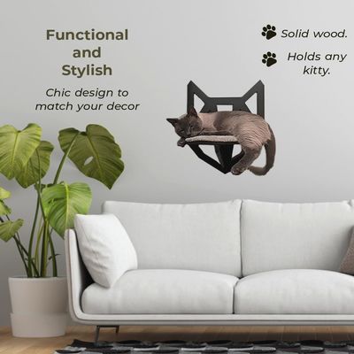 Fonction économiser de l'espace Wall monté étagère pour chat avec des étagères perches et lit suspendu
