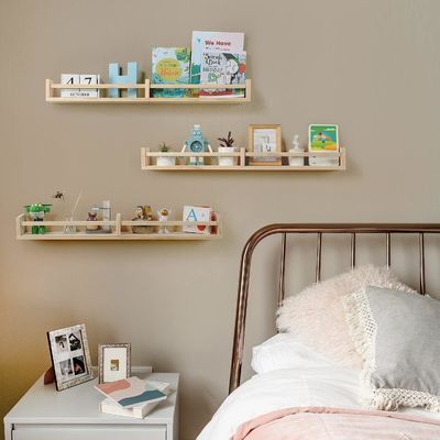 Étagère suspendue au mur Ensemble de 3 étagères flottantes en bois pour la décoration et le stockage de la chambre des enfants