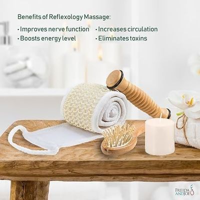 Kit de réflexologie de massage en bois imprimé à écran de soie pour le rajeunissement de la relaxation corporelle