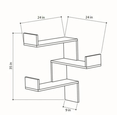 Étagère en bois réglable pour logos personnalisés Taille Décorative Meubles de maison modernes