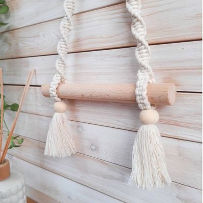 Conception personnalisée Porte-papier de toilette à bar en bois pour salle de bain Économies d'espace essentiel