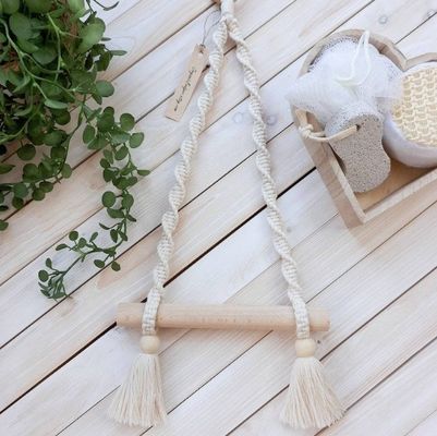 Conception personnalisée Porte-papier de toilette à bar en bois pour salle de bain Économies d'espace essentiel