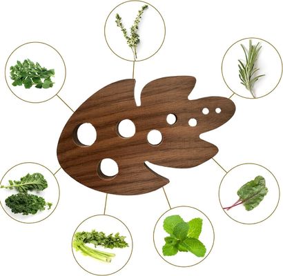 OEM/ODM Acceptable éplucheur d'herbes de bambou pour éliminer les feuilles de chou-fleur 8 trous