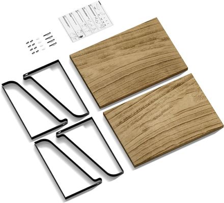 Ensemble moderne de 2 étagères flottantes en bois rustique