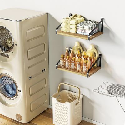 Ensemble moderne de 2 étagères flottantes en bois rustique