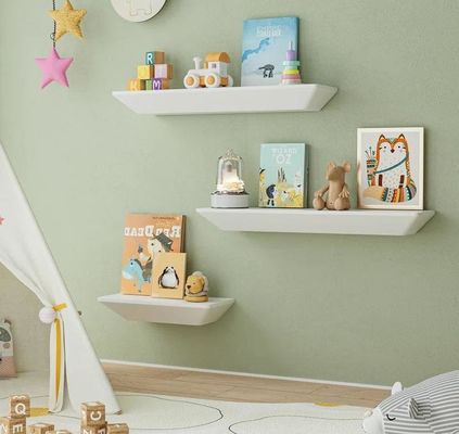 Y Mail Packaging Logo personnalisé moderne Ensemble de 2 étagères flottantes pour la décoration murale