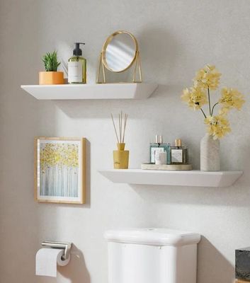 Y Mail Packaging Logo personnalisé moderne Ensemble de 2 étagères flottantes pour la décoration murale