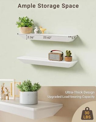 Y Mail Packaging Logo personnalisé moderne Ensemble de 2 étagères flottantes pour la décoration murale