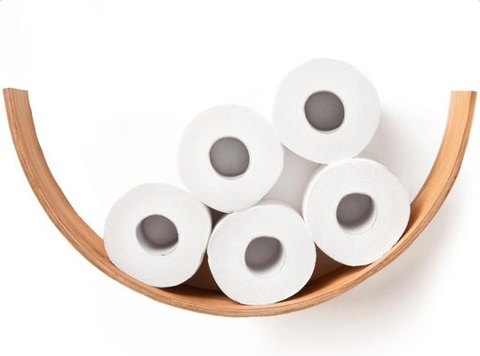 Étagère en bois courbée Porteur de papier toilette La combinaison parfaite de forme et de fonction
