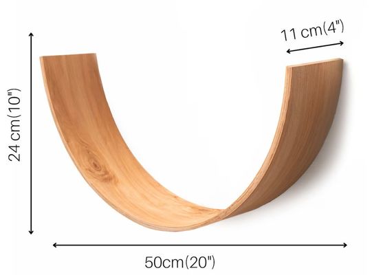 Étagère en bois courbée Porteur de papier toilette La combinaison parfaite de forme et de fonction