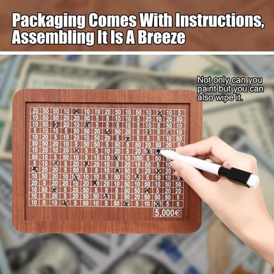 Boîte d'épargne environnementale TIMBER économiseur en bois avec cible et chiffres