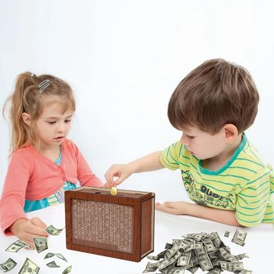 Boîte d'épargne environnementale TIMBER économiseur en bois avec cible et chiffres