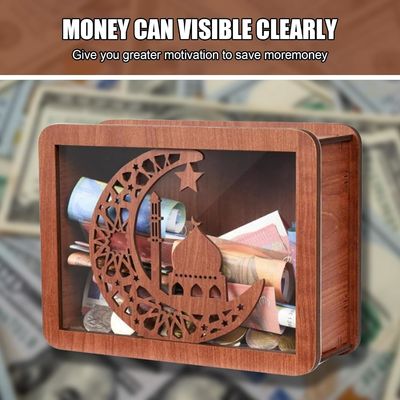 Boîte d'épargne environnementale TIMBER économiseur en bois avec cible et chiffres