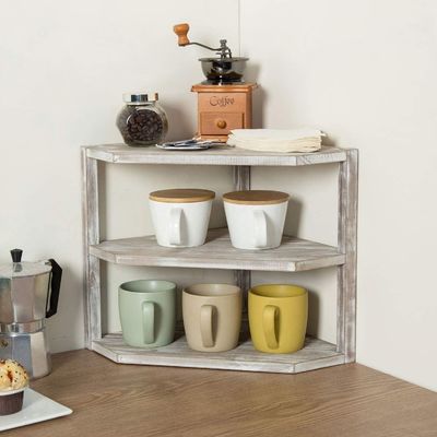 Tableau de cuisine en bois, rangement de 3 couches, organisateur de stockage pour les fournitures de cuisine