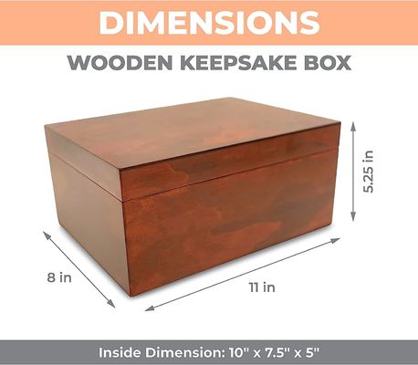 Boîte décorative en bois avec couvercle