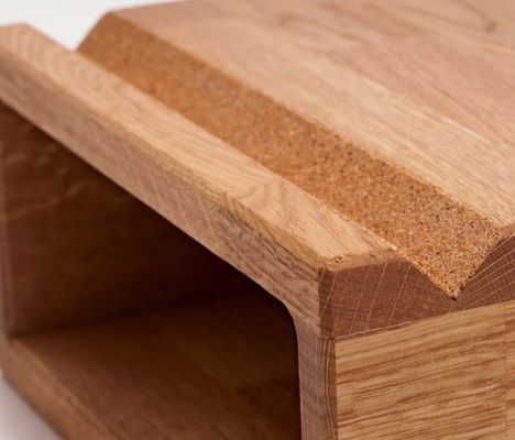 Classification support de vélo monté sur le mur avec conception en bois de chêne fait à la main