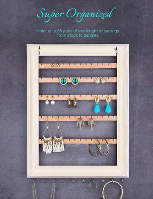 Détecteur de boucles d'oreilles non pliable Détecteur de bijoux muraux avec détecteur de collier de bracelet