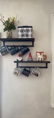 Étagère flottante en bois massif accessoires de bar à café pour étagères murales de livres dans la cuisine pour enfants