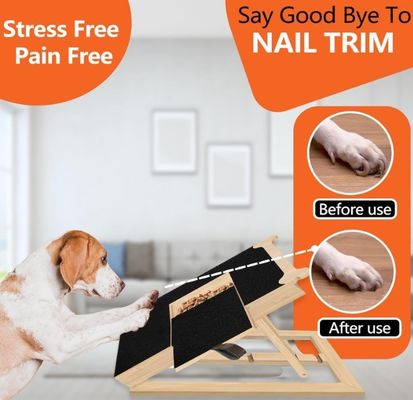 Tableau de grattage d'ongles en bois pour chiens en forme d'os Tableau de remplissage d'ongles pour chiens