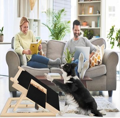 Tableau de grattage d'ongles en bois pour chiens en forme d'os Tableau de remplissage d'ongles pour chiens