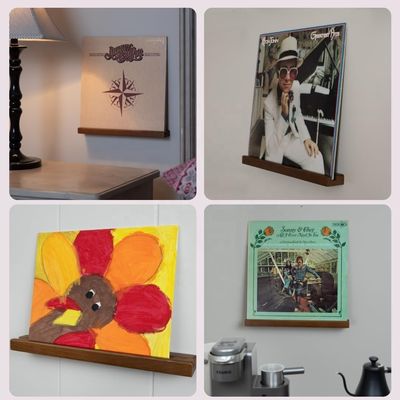 Plateau d'affichage de disques en vinyle monté sur le mur sans fonction de pliage pour économiser de l'espace et le stockage