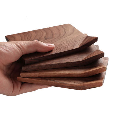 10X0.9cm Cousters de sublimation personnalisés pour les boissons rondes de bambou Coaster en bois Tapis