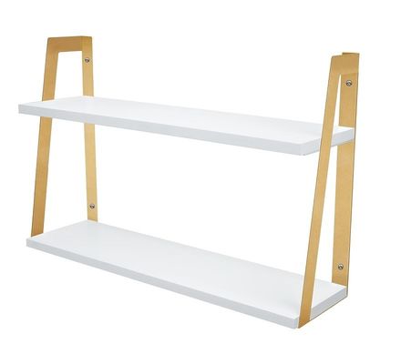 Meubles de maison 2 niveaux Modernes étagères flottantes rustiques avec conception de montage murale