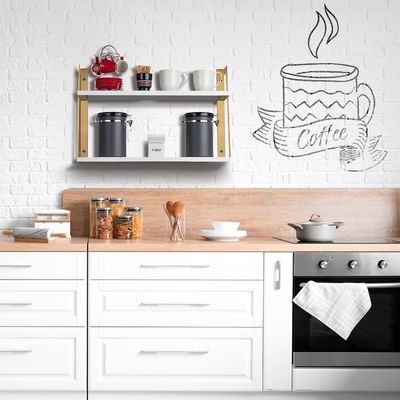 Meubles de maison 2 niveaux Modernes étagères flottantes rustiques avec conception de montage murale