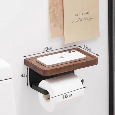 Porteurs de rangement en bois Racks montés sur le mur pour les petits objets dans la salle de bain Cuisine Chambre à coucher