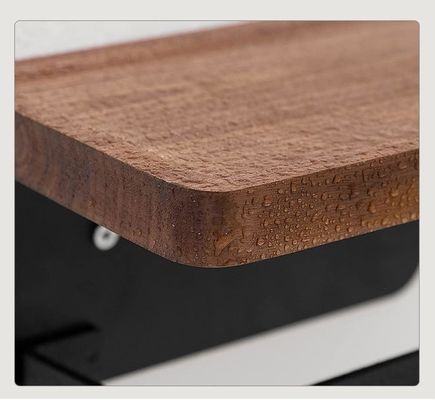 Porteurs de rangement en bois Racks montés sur le mur pour les petits objets dans la salle de bain Cuisine Chambre à coucher